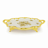 Поднос Fiori Gold 46*32*h10см