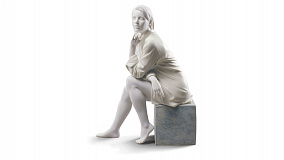 Фигурка Lladro В своих мыслях 17х37 см, фарфор