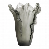 Ваза Decor de table Мак 30 см, хрусталь, серая, п/к