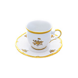 Кофейный набор мокко на 6 персон Queen's Crown Золотая роза 110 мл