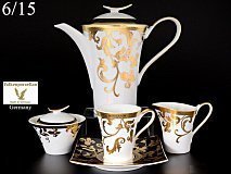 Чайный сервиз на 6 персон Tosca Black Gold