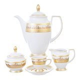 Кофейный сервиз на 6 персон White Gold 9320