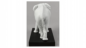 Фигурка Lladro Показывая путь, белые слоны 36х29 см, фарфор