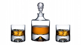 Набор из графина и 2 стаканов для виски Nude Glass Тень 1,25 л, 350 мл