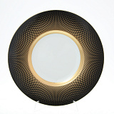 Блюдо круглое Falkenporzellan Rio black gold 32 см