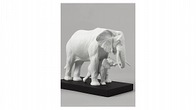 Фигурка Lladro Показывая путь, белые слоны 36х29 см, фарфор