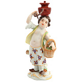 Фигурка Meissen 12см Купидон с кувшином молока