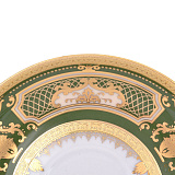 Набор блюдец Falkenporzellan Donna Green gold 15см